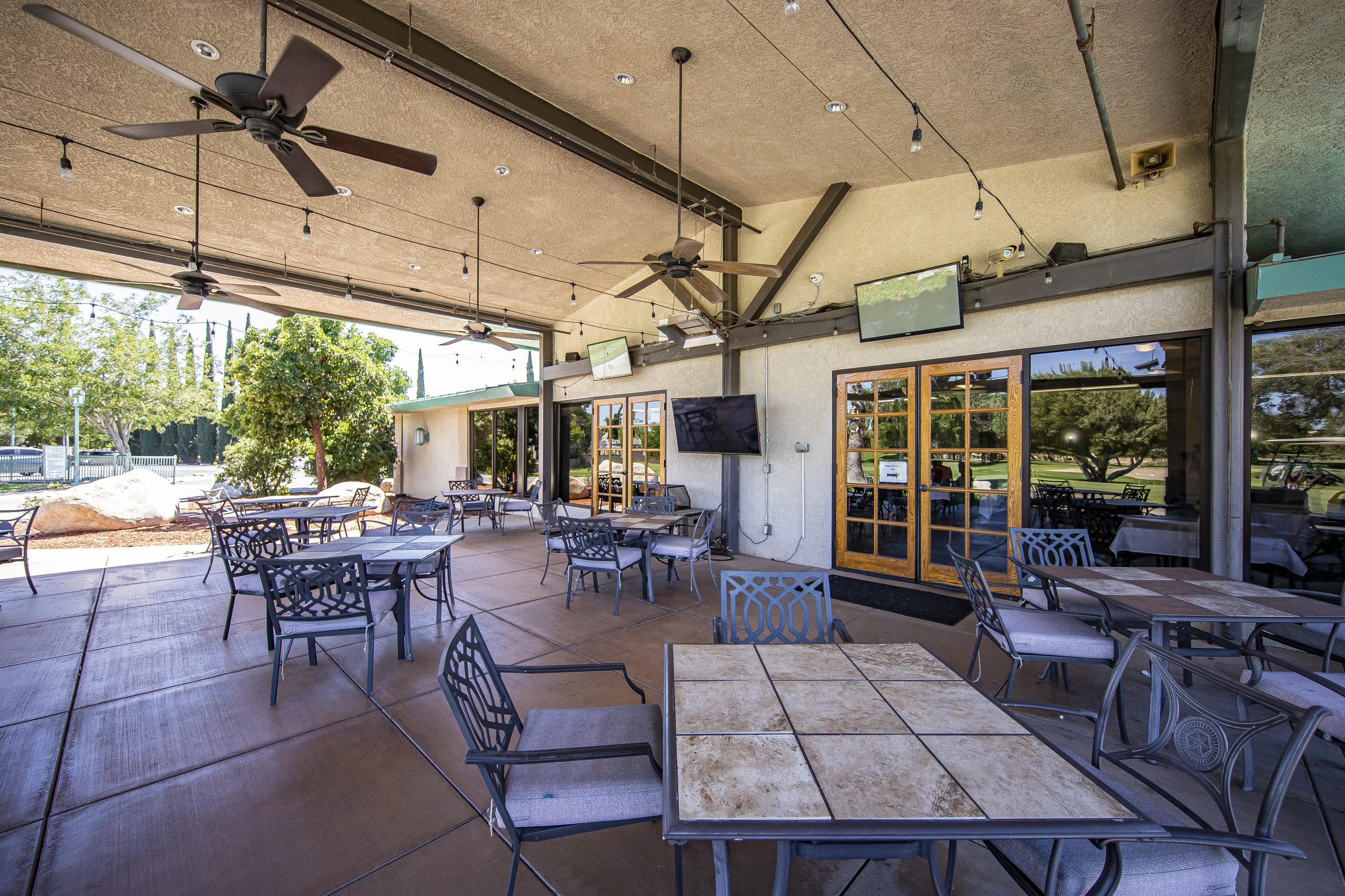 Dining Room and Patio Overlooking the Fairway at AVCC