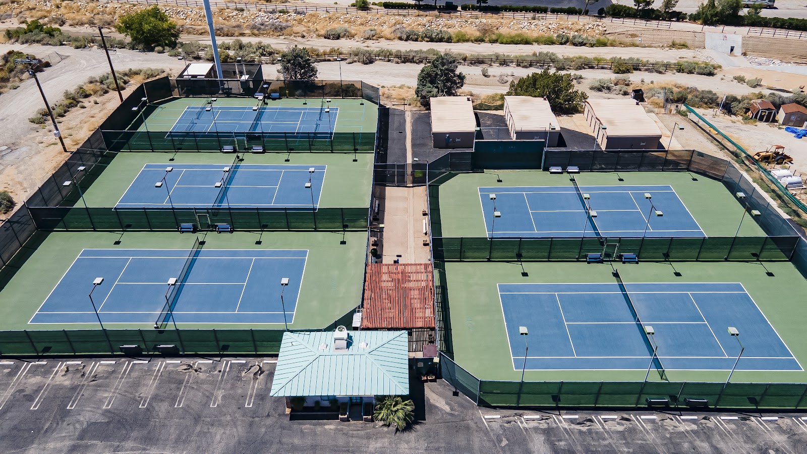Antelope Valley Country Club Tennis and Pickleball Courts Aerial View